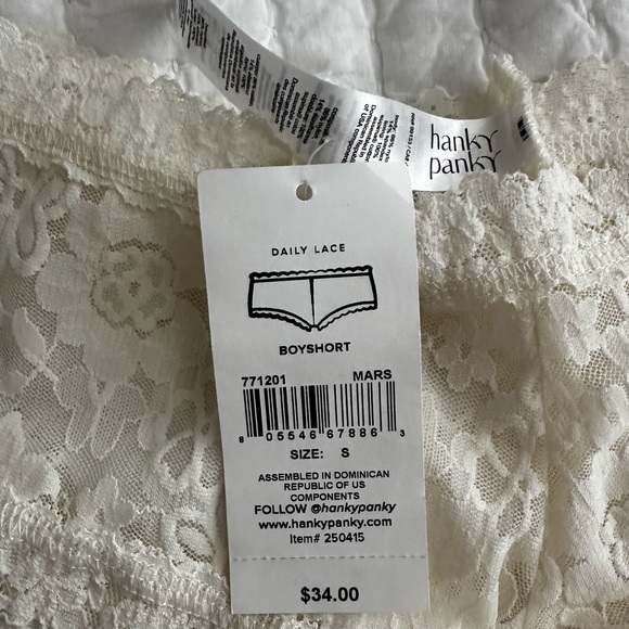 Hanky Panky Daily Lace Set - Strappy Cami and Boyshort NWT - Picture 4 of 5
